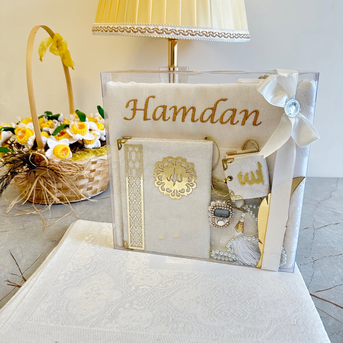 Hediyelik Lüks Seccade Seti Krem