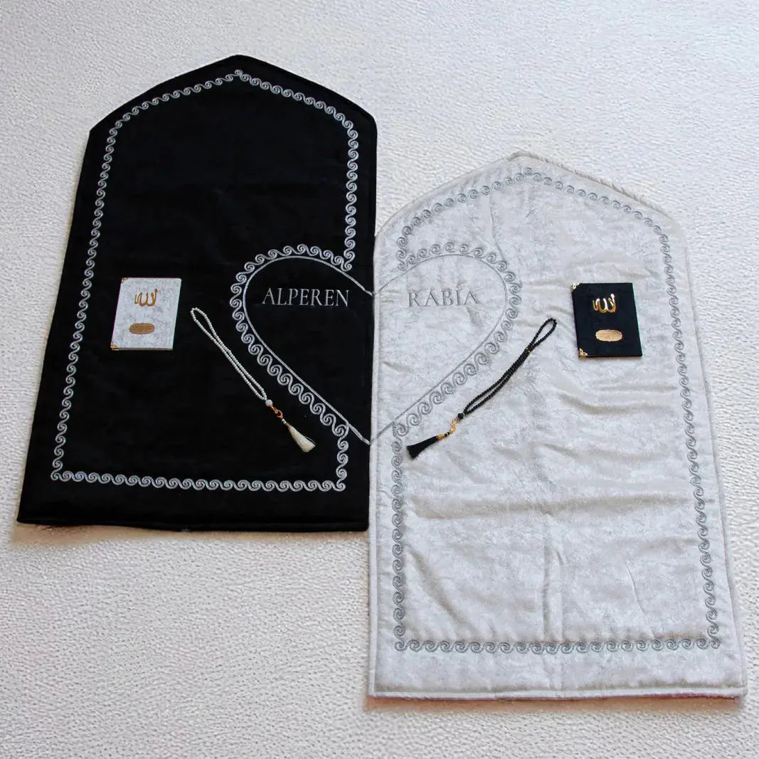 Özel İsimli Kalpli Çift Bohçası Gümüş