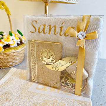 Hediyelik Lüks Seccade Seti Gold